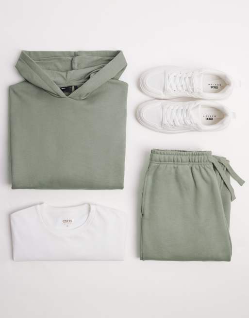 ASOS DESIGN - Sweat à capuche oversize en tissu épais 400 g/m² de qualité supérieure - Vert sauge, 6 de 6