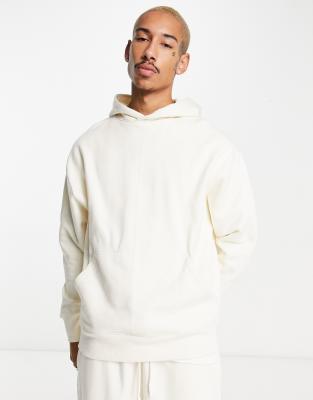 Sweat à Capuche OFF!-White Slim - Blanc Cassé, Orange, Noir Motifs Flèches - Taille L Occasion