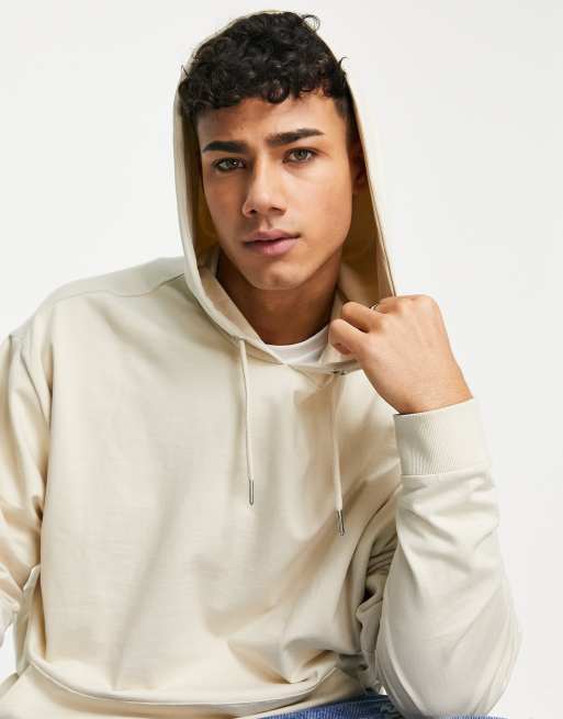 ASOS DESIGN - Sweat à capuche oversize léger - Beige - BEIGE, 2 de 4