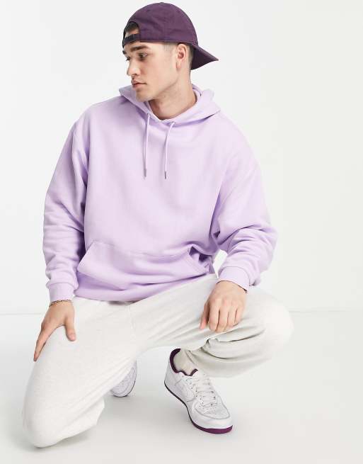 ASOS DESIGN - Sweat à capuche oversize - Lilas
