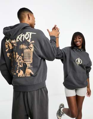 ASOS DESIGN unisex license oversized hoodie with Slipknot graphics in charcoal - ASOS Price Checker