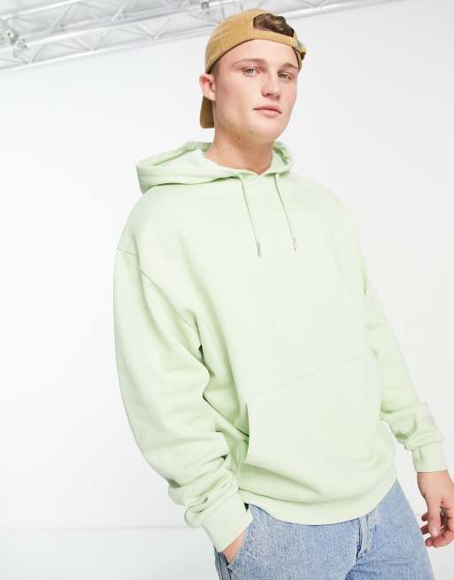 ASOS DESIGN - Sweat à capuche oversize - Vert clair