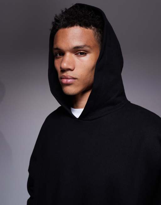 ASOS DESIGN - Sweat à capuche ultra oversize en tissu épais 400 g/m² de qualité supérieure - Noir, 5 de 6