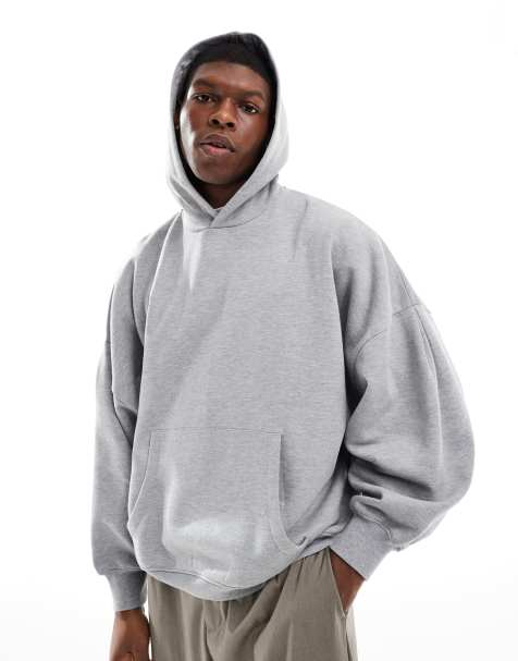 ASOS DESIGN - Sweat à capuche ultra oversize - Gris chiné - view 1