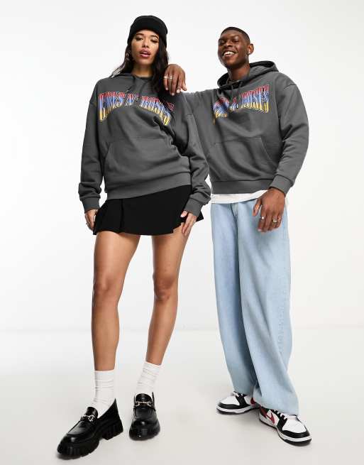 ASOS DESIGN - Sweat à capuche unisexe oversize avec motif Guns N' Roses sous licence - Anthracite, 3 de 4
