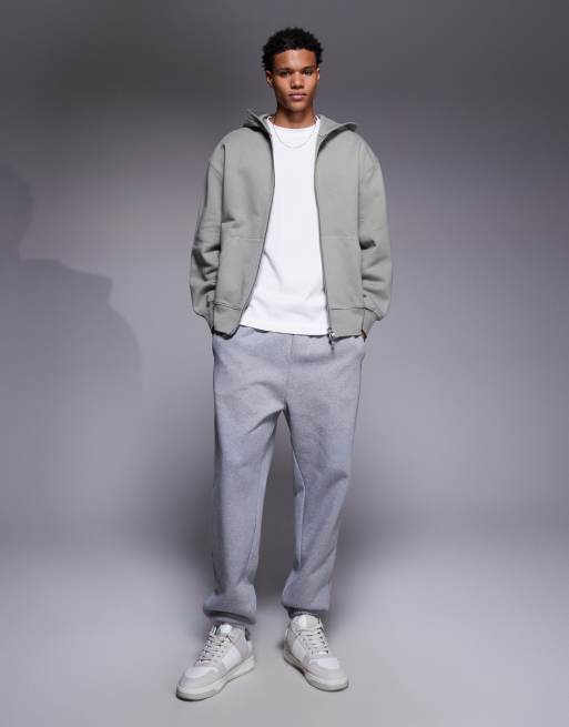 ASOS DESIGN - Sweat à capuche zippé oversize en tissu épais 400 g/m² de qualité supérieure - Kaki, 2 de 6