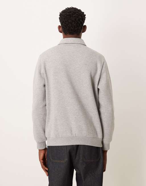 ASOS DESIGN - Sweat à col zippé - Gris chiné, 3 de 5