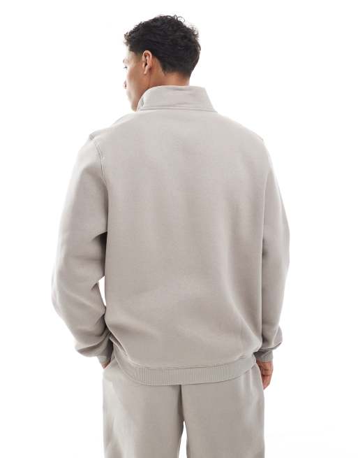 ASOS DESIGN - Sweat à col zippé - Gris, 4 de 5