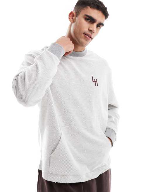ASOS DESIGN - Sweat à imprimé ville et poche kangourou - Gris chiné, 2 de 4