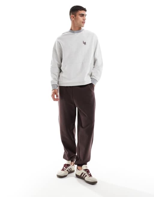 ASOS DESIGN - Sweat à imprimé ville et poche kangourou - Gris chiné, 4 de 4