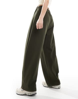 Asos Design Sweat Barrel Leg Sweatpants In Green