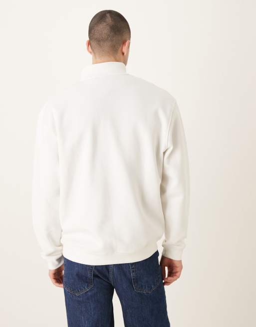 ASOS DESIGN - Sweat basique décontracté à col zippé - Beige, 3 de 5