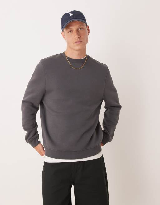 ASOS DESIGN - Sweat basique - Gris foncé