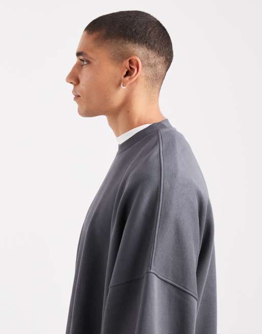 ASOS DESIGN - Sweat basique ultra-oversize - Anthracite , 4 de 5