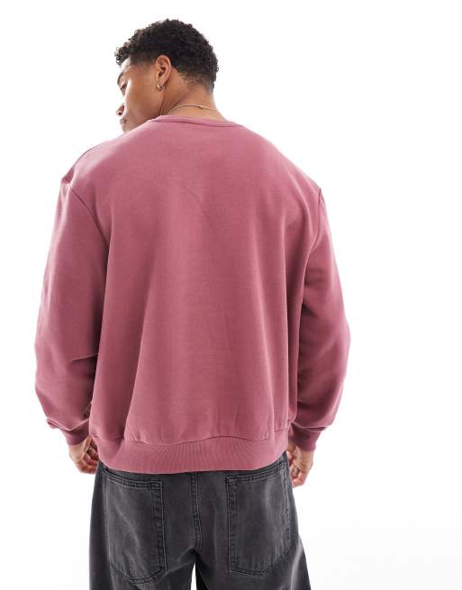 ASOS DESIGN - Sweat coupe carrée - Bordeaux, 4 de 4