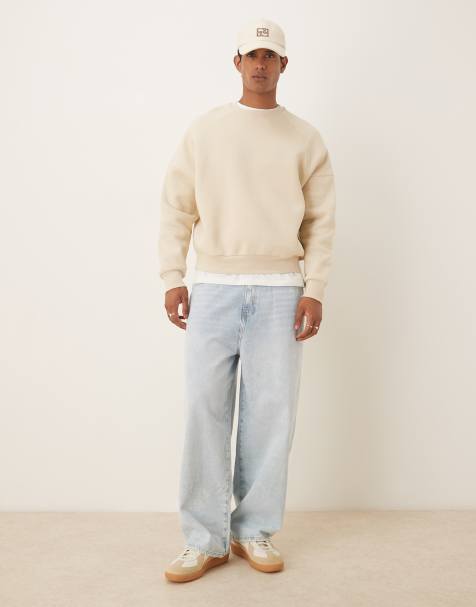 ASOS DESIGN - Sweat coupe carrée décontractée - Beige - view 1