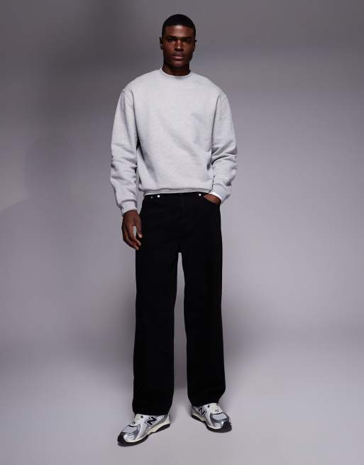 ASOS DESIGN - Sweat de qualité supérieure en tissu épais 400 g/m<sup>2</sup> - Gris chiné, 2 de 5