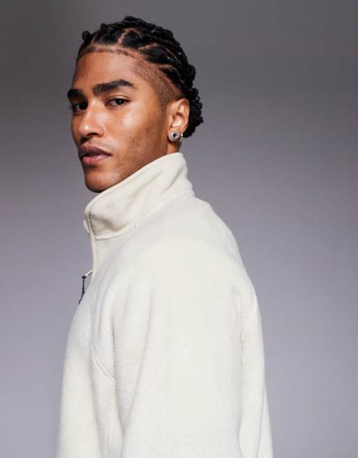 ASOS DESIGN - Sweat décontracté en polaire à col cheminée zippé - Pierre, 4 de 5