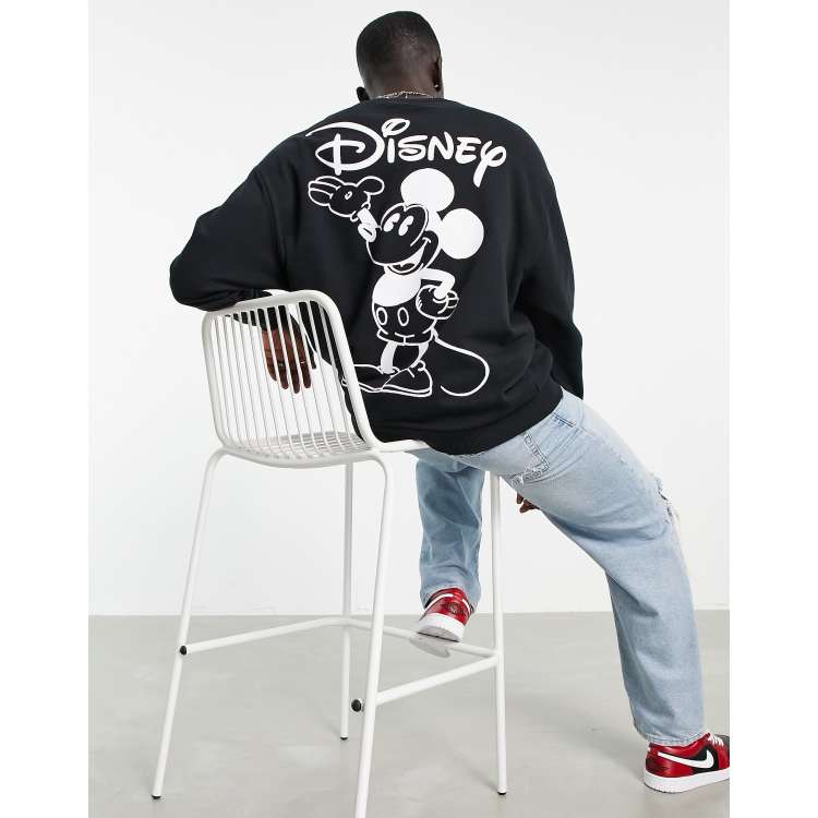 ASOS DESIGN - Sweat oversize à imprimé Disney Mickey Mouse - Noir | ASOS