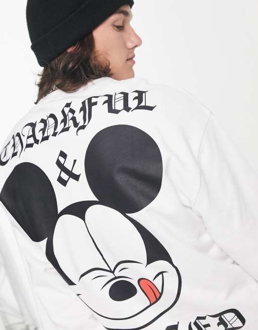 ASOS DESIGN - Sweat oversize à imprimé Disney Mickey Mouse - Noir