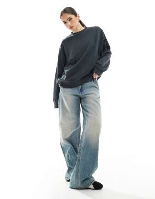 ASOS DESIGN - Sweat oversize - Anthracite délavé - view 1