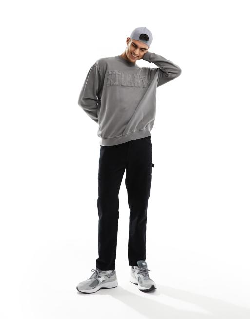 ASOS DESIGN - Sweat oversize avec inscription Atlanta appliquée - Anthracite délavé, 4 de 4