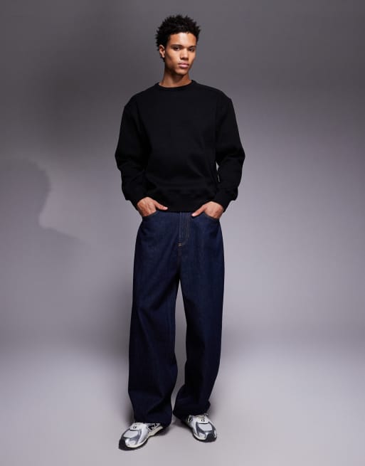 ASOS DESIGN - Sweat oversize côtelé épais - Noir, 2 de 5