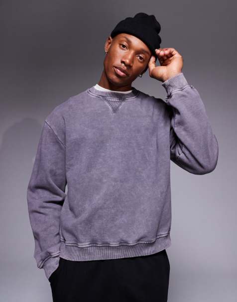 ASOS DESIGN - Sweat oversize coupe carrée - Anthracite délavé - view 1