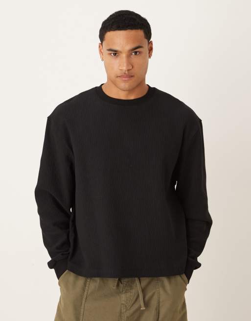 ASOS DESIGN - Sweat oversize coupe carrée - Noir