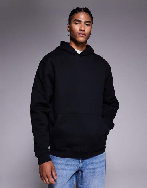 ASOS DESIGN - Sweat oversize en tissu épais 400 g/m² de qualité supérieure - Noir