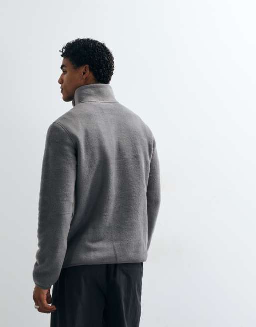 ASOS DESIGN sweat polaire à demi-zip gris, 5 de 5