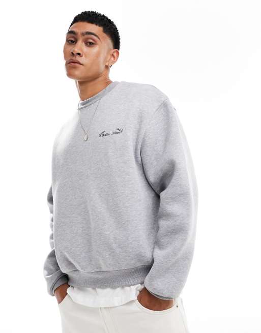 ASOS DESIGN - Sweat ras de cou oversize coupe carrée avec imprimé fleurs sur le devant et au dos, 2 de 4