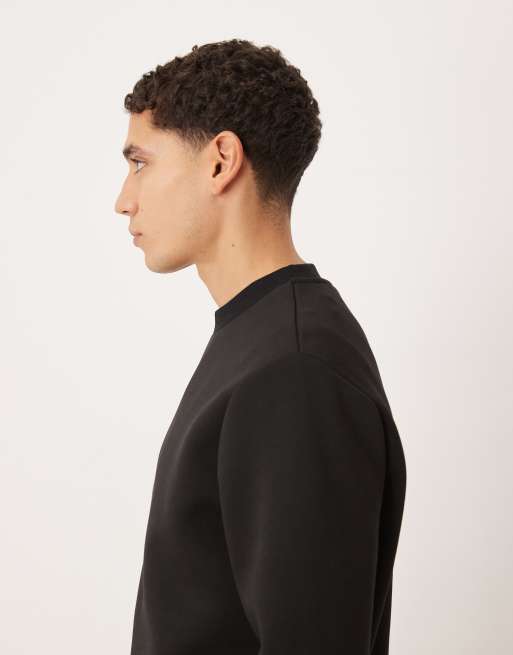 ASOS DESIGN - Sweat-shirt en tissu style néoprène - Noir, 5 de 5