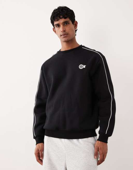 ASOS DESIGN - Sweat-shirt oversize - Noir