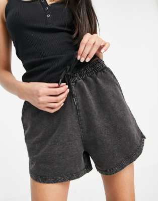 acid wash sweat shorts