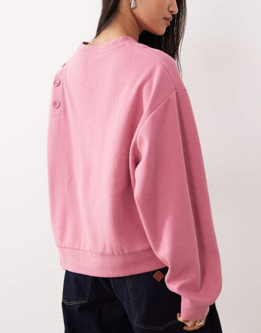 ASOS DESIGN - Sweat ultra-doux boutonné sur l'épaule, 4 de 4