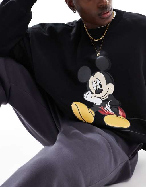 ASOS DESIGN - Sweat ultra oversize à imprimé Disney Mickey Mouse - Noir, 3 de 4