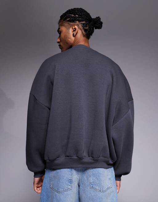 ASOS DESIGN - Sweat ultra-oversize avec imprimé - Anthracite, 3 de 5