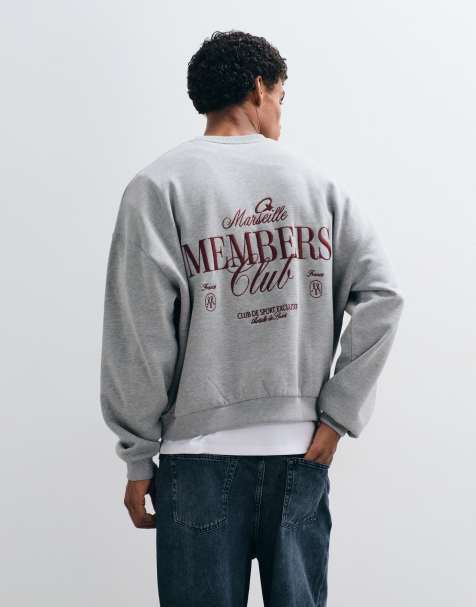 ASOS DESIGN - Sweat ultra oversize avec imprimé inscription - Gris chiné - view 1