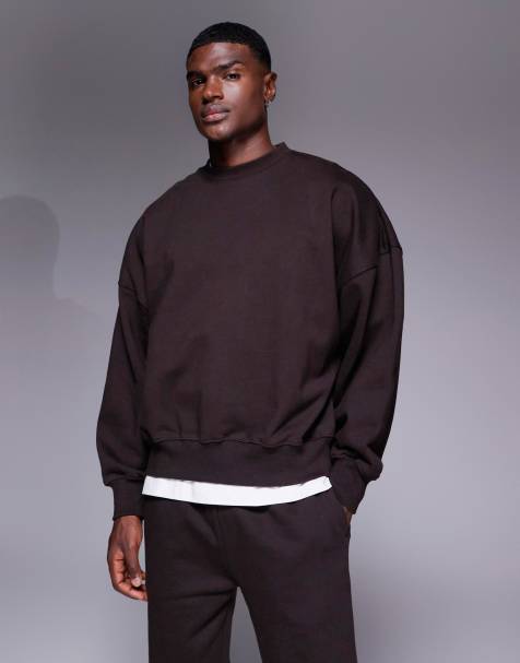 ASOS DESIGN - Sweat ultra oversize en tissu épais 400 g/m² de qualité supérieure - Marron - view 1