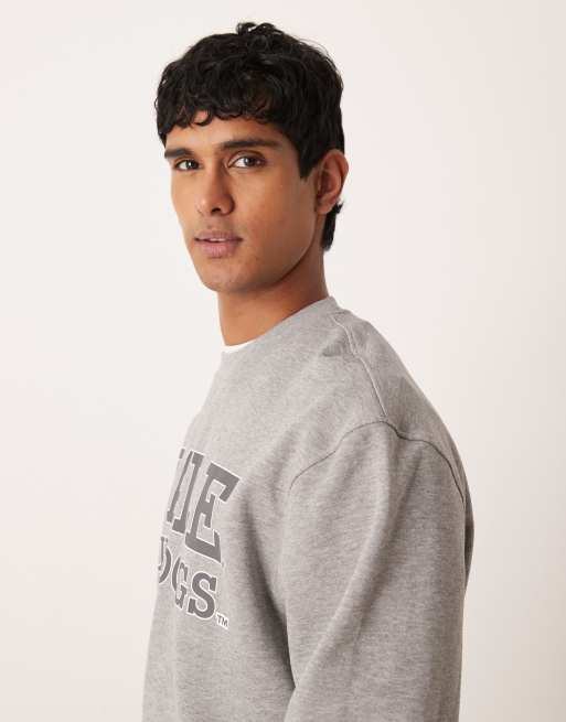 ASOS DESIGN - Sweat unisexe décontracté avec imprimé Yale - Gris chiné, 4 de 5