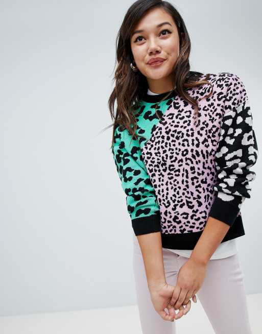 Asos leopard outlet sweater