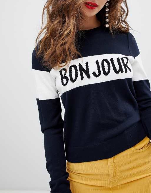 French slogan sweatshirt new arrivals