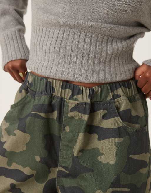 ASOS DESIGN sweatpants style cargo pants in camouflage print