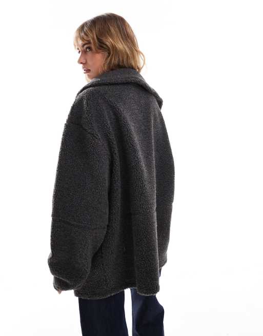 Asos teddy coat online