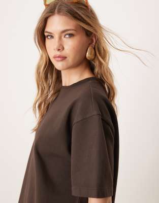Asos Design Sweatshirt Fabric Boxy Tee