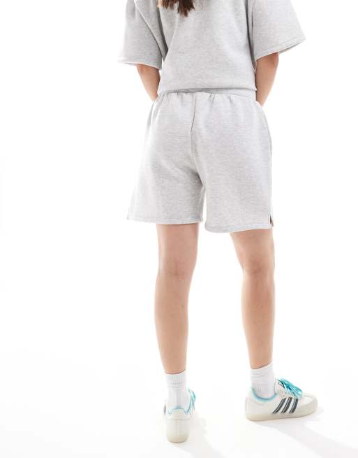 ASOS DESIGN sweatshirt fabric shorts in heather gray - part of a set, 2 of 4