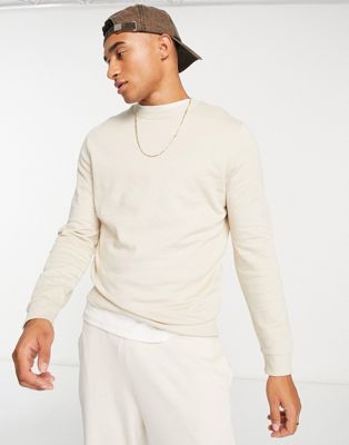 ASOS DESIGN sweatshirt in beige - ASOS Price Checker