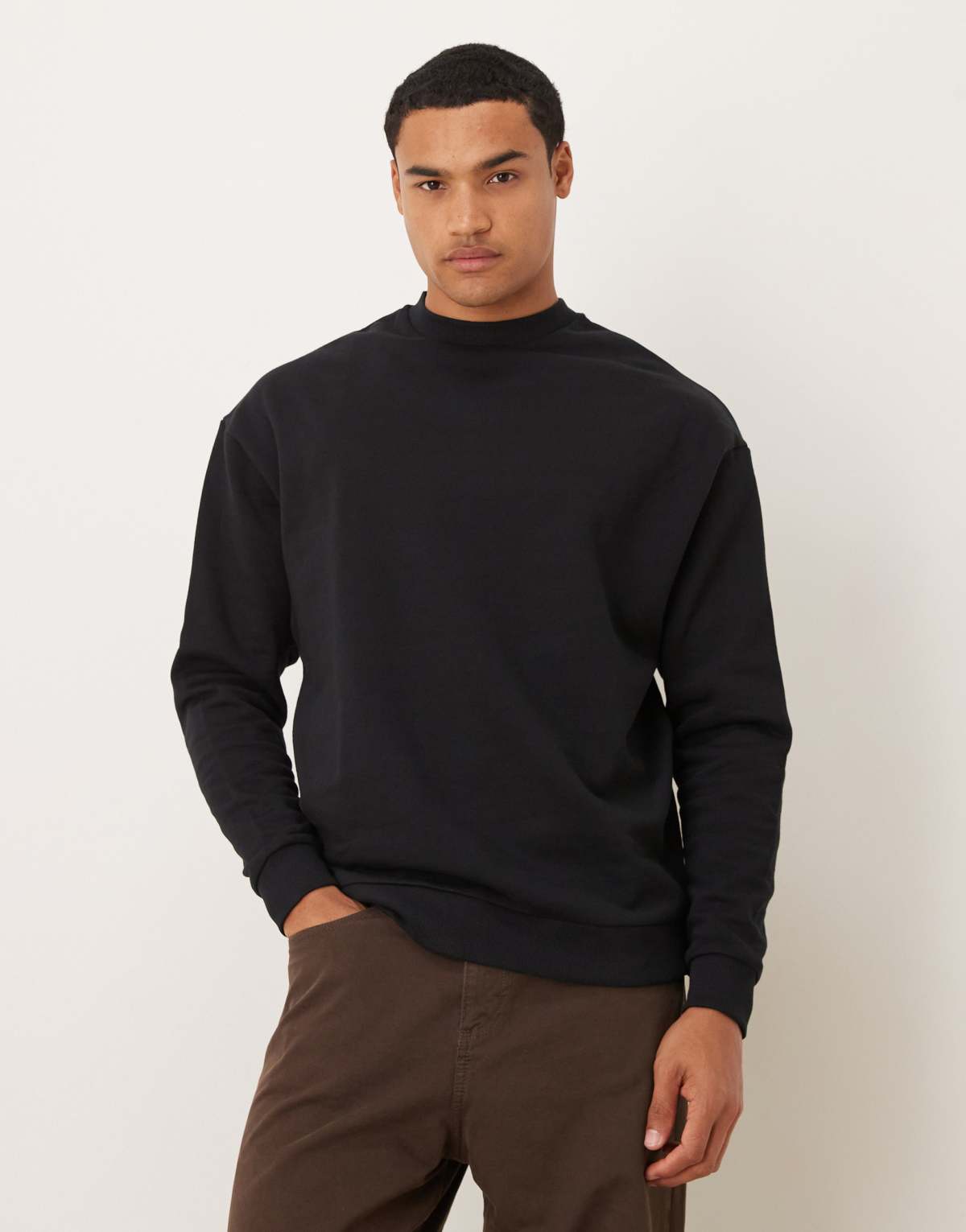 ASOS DESIGN sweatshirt in black