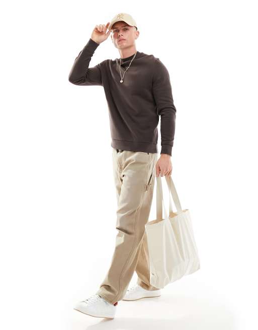 ASOS DESIGN sweatshirt in brown, 3 of 4